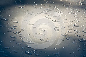 Texture background. raindrops on paintwork. Precipitation in the