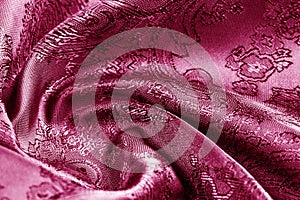 Texture, background,red, blushing, ruddy, florid, gules, blushful fabric with a paisley pattern.based on traditional Asian