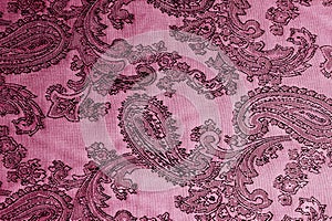 Texture, background,red, blushing, ruddy, florid, gules, blushful fabric with a paisley pattern.based on traditional Asian