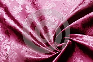 Texture, background,red, blushing, ruddy, florid, gules, blushful fabric with a paisley pattern.based on traditional Asian