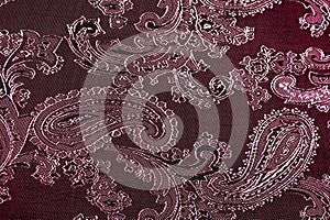 Texture, background,red, blushing, ruddy, florid, gules, blushful fabric with a paisley pattern.based on traditional Asian
