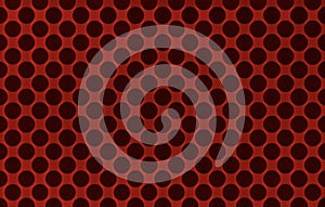 Texture Background of Red Metal Perforated Grid