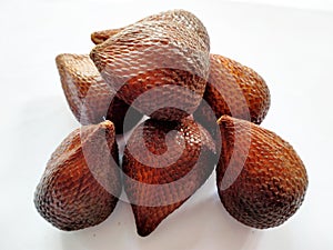 Texture background of salak fruit or snake fruit