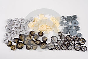 Texture, background, sewing buttons collection. Various sewing b