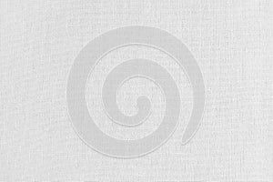 Texture background of white cotton fabric, cloth surface, weaving of linen fabric