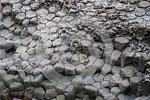 Texture Basaltic Volcanic Columnar Joints Coast