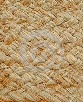 Texture of a basket woven from grass cord