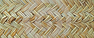 Texture of a basket woven from grass cord