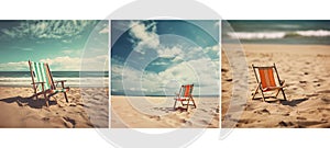texture beach chair on sandy beach background texture