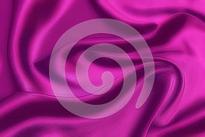 Texture of beautiful dark violet or magenta or fuchsia silk fabric background for design