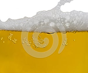 Texture of beer foam