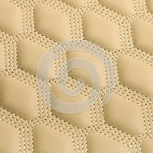 Leather background with sewing stitch