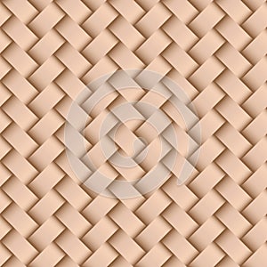 Texture of beige leather weaving seamless pattern