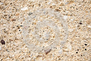Texture of beige porous stone surface.