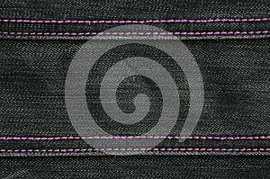 The texture of black denim cloth