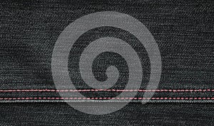 The texture of black denim cloth