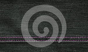 The texture of black denim cloth