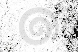 Texture black grunge pattern on paper white or wall old rough has dirty black and rusty