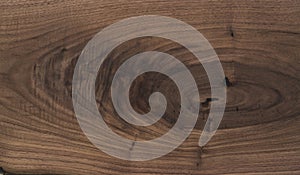 Texture of black walnut solid board untreated
