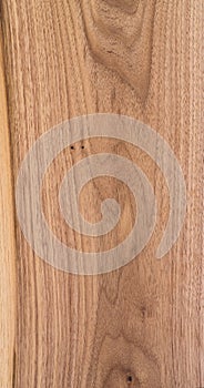 Texture of black walnut solid board untreated