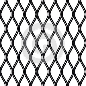 Texture black and white expanded metal sheet mesh.