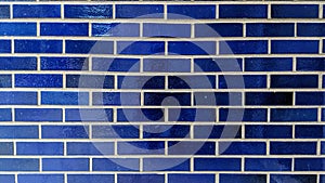 Texture of blue bricks wall