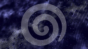 Texture of blue color halftone dots. Futuristic abstract background. Particle pattern. 3D rendering