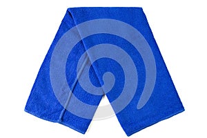 Texture of Blue dry micro fiber cloth.
