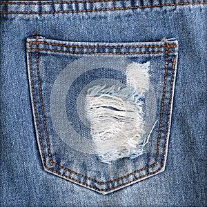 Texture of blue jeans background