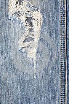 Texture of blue jeans seamless, Detail cloth of denim for pattern and background, Close-up