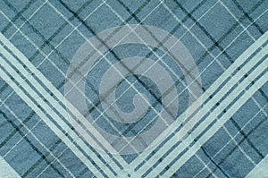 Texture of Blue Plaid Fabric.