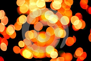 Texture of blurred background of  Christmas lights.