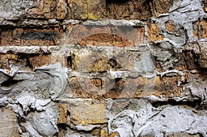 Texture brick broken wall .