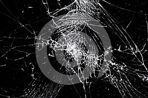 Texture broken glass with cracks. Abstract of cracked screen Smartphone from shock