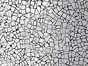 texture of broken tiles in the interior