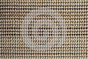 Texture of brown-beige jute material carpeting photo