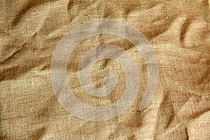 Texture of brown burlap background