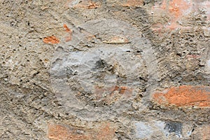Texture of brown old brick. Background brickwork.