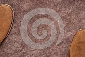 Texture of brown raw leather background