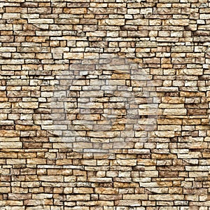 Texture brown stone brick wall, High resolution