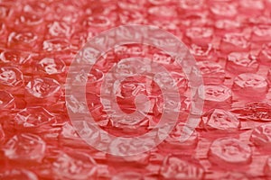 Texture of bubble wrap as background, closeup