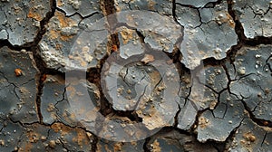 Texture of bubbling mud with a bubbled and pockmarked surface giving it a uniquely rugged appearance photo