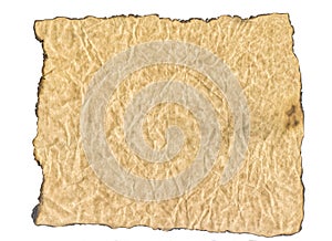 The texture of burnt paper .Old paper with burnt edges.