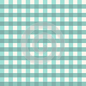 Texture from a cage, seamless pattern. Blue checkered fabric. White and red stripes. Geometric background. Vector