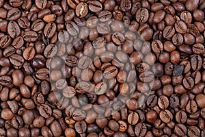 Texture of Camerun Robusta gourmet coffee . photo