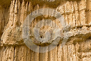 Texture of canyon, rock sculptured for million years at Pha Chor Canyon, Chiang Mai, Thailand