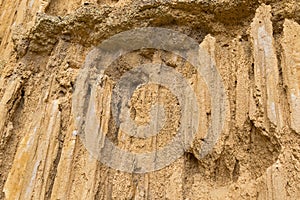 Texture of canyon, rock sculptured for million years at Pha Chor Canyon, Chiang Mai, Thailand