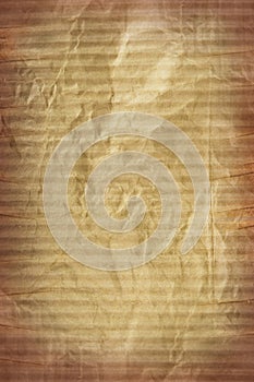 Texture of cardboard crumpled brown paper