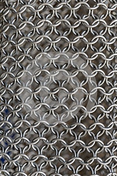 Texture of chainmail of a medieval armor knight