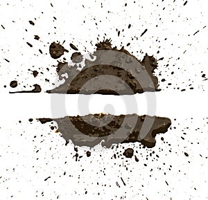 Texture clay moving in white